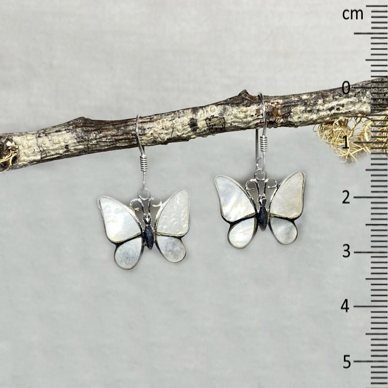 Mother Of Pearl Butterfly Earrings