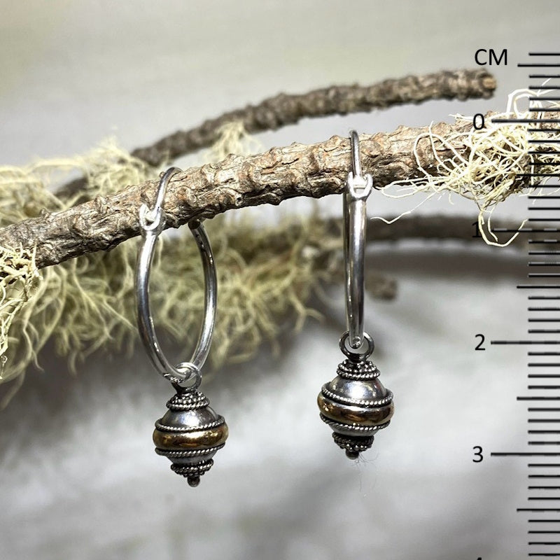 Sterling Silver and Rose Gold Earrings