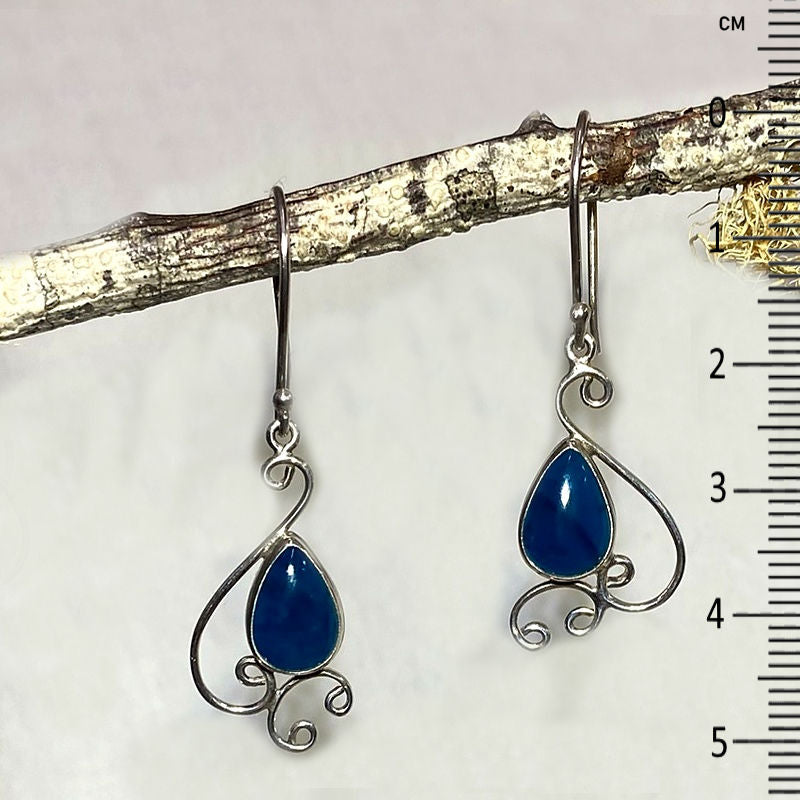 Teardrop Blue Apatite Earrings
