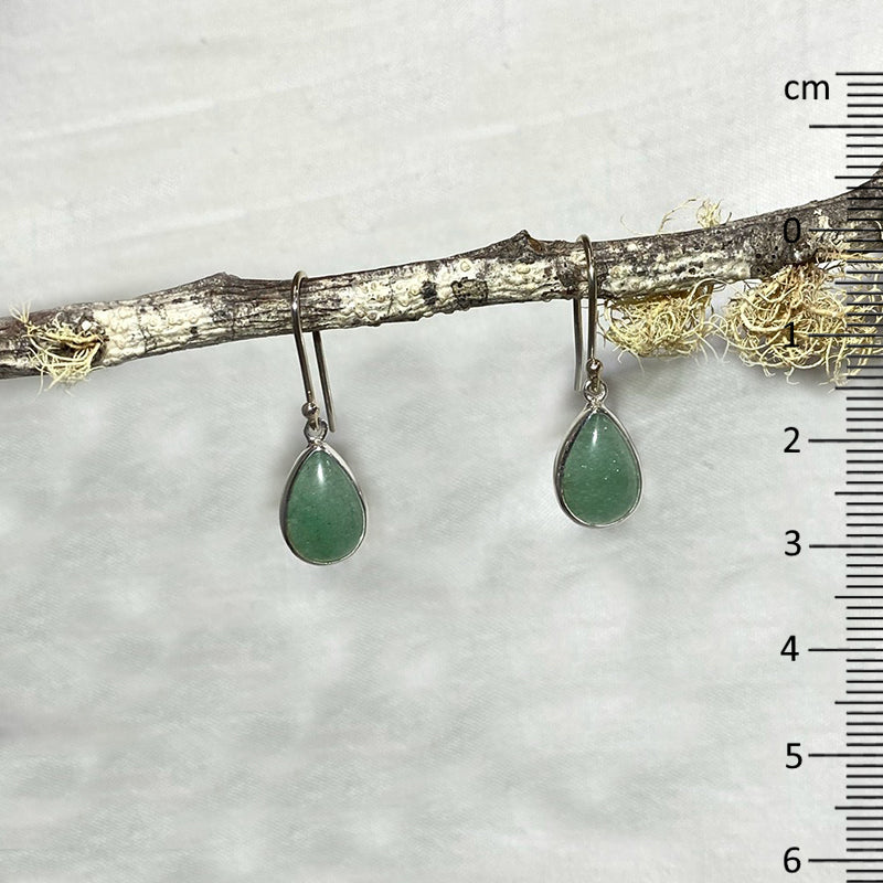 Teardrop Green Aventurine Earrings
