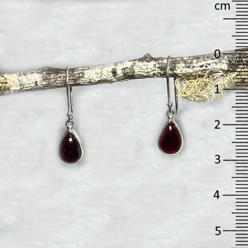 Teardrop Garnet Earrings