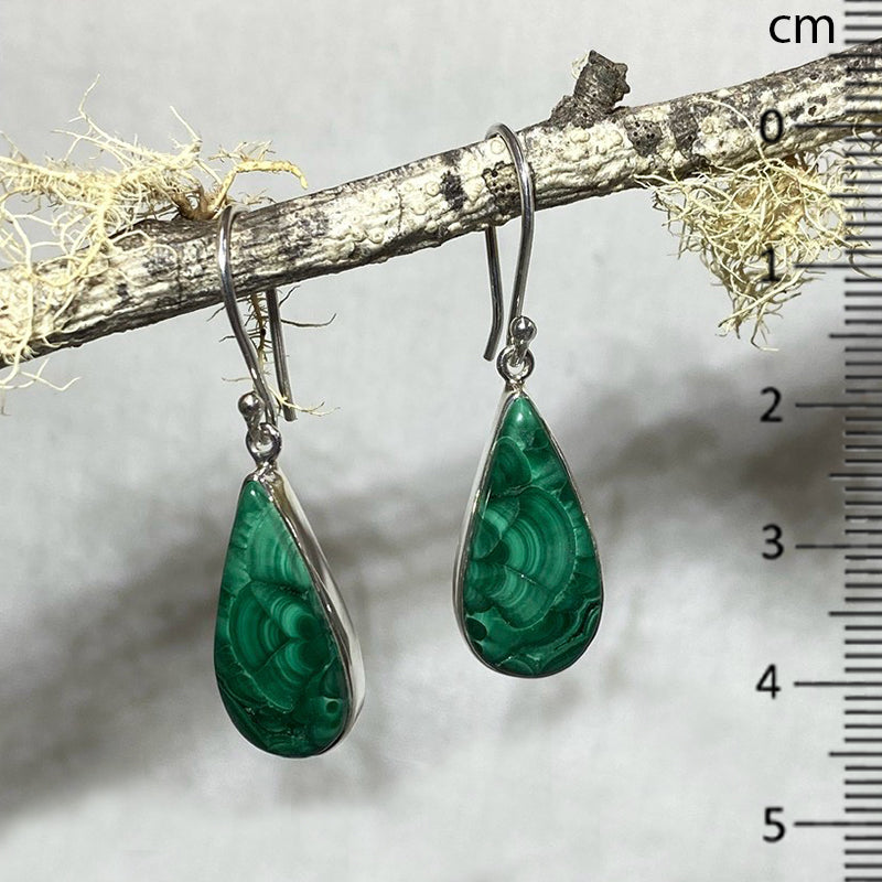 Teardrop Malachite Earrings