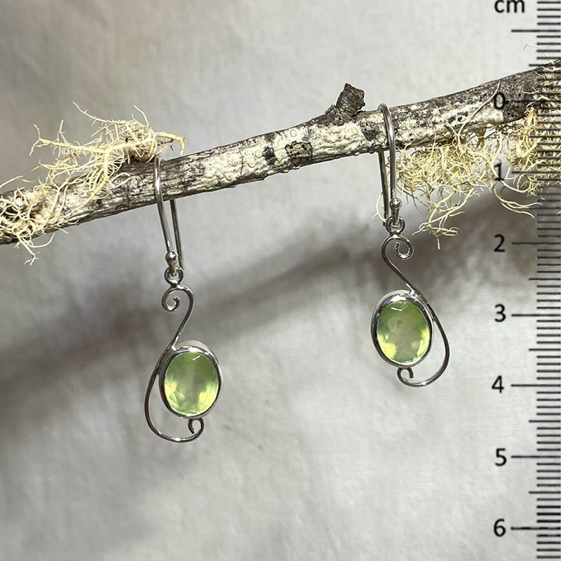 Oval Faceted Peridot Earrings