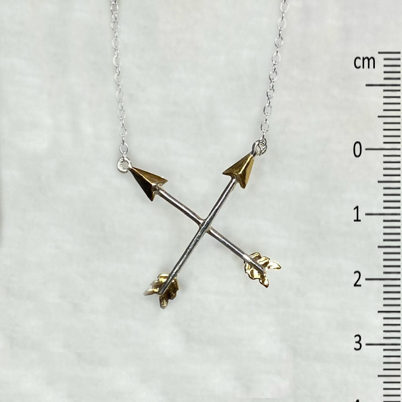 Sterling Silver Friendship Arrows Necklace