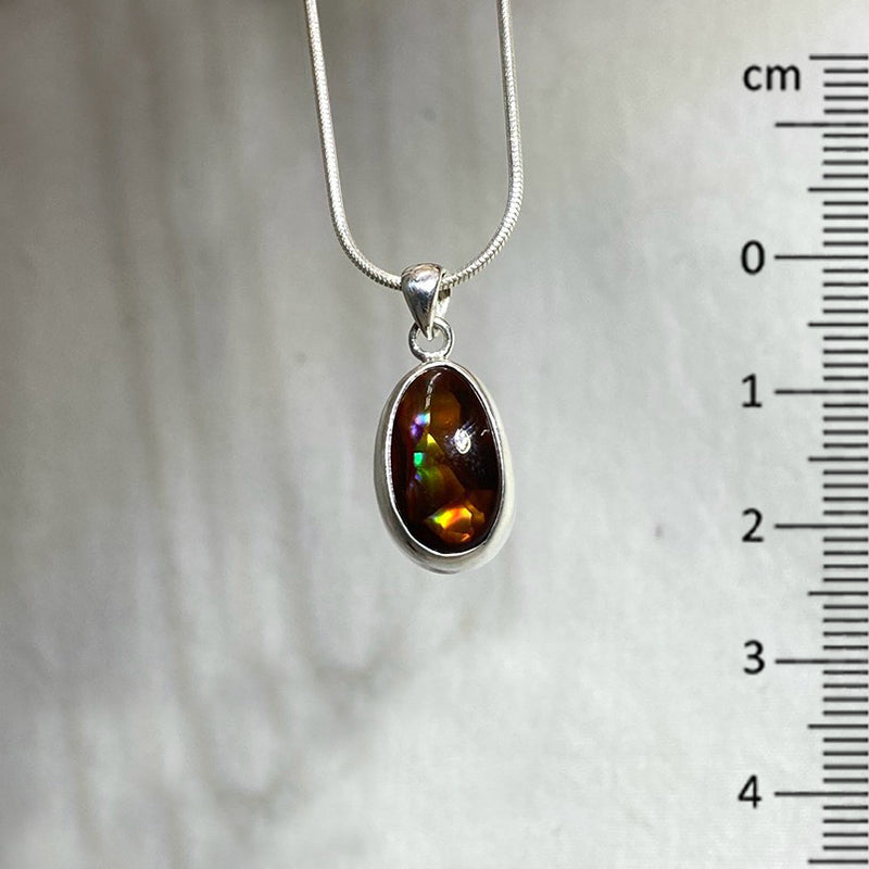 Oval Mexican Fire Agate Pendant