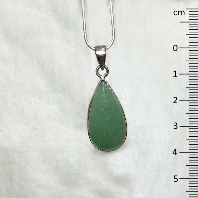 Teardrop Green Aventurine Pendant