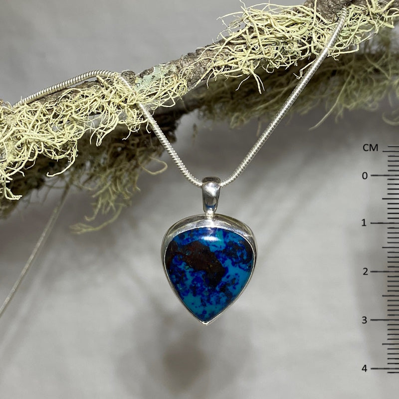 Pear Shaped Azurite Pendant