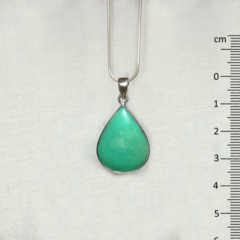Teardrop Chrysoprase Pendant