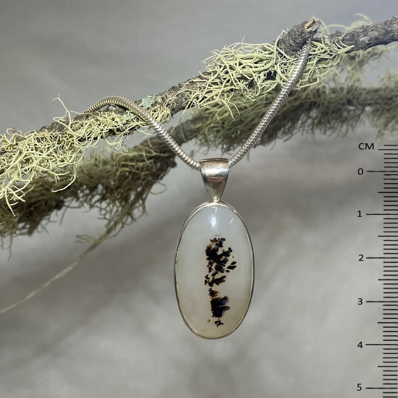 Oval Dendritic Agate Pendant