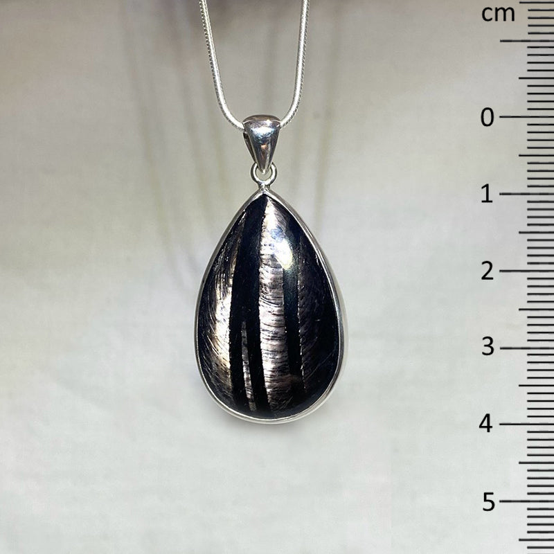 Teardrop Hypersthene Pendant