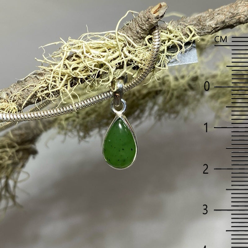 Teardrop Nephrite Jade Pendant