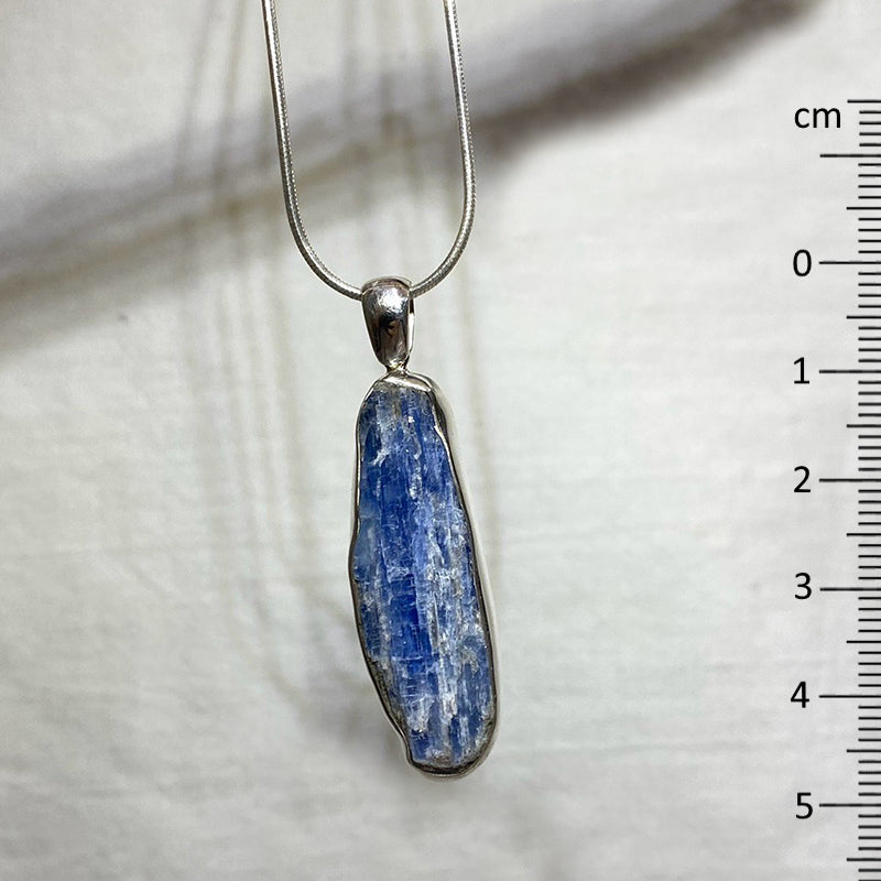 Natural Freeform Blue Kyanite Pendant