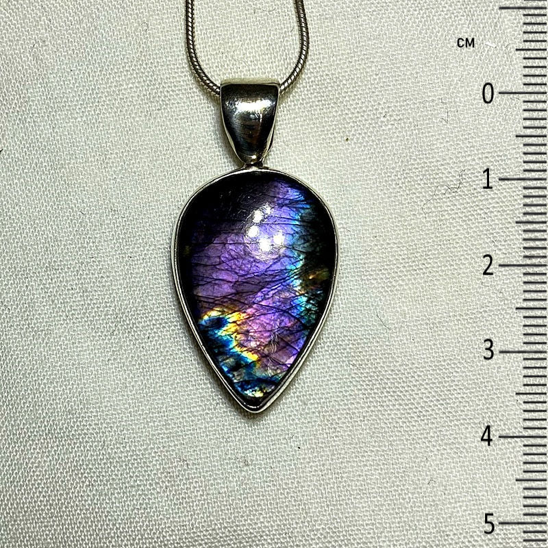 Pear Shaped Labradorite Pendant