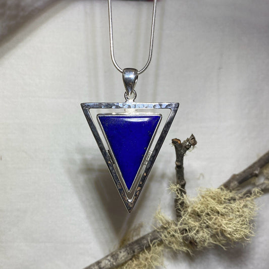 Triangle Shaped Lapis Lazuli Pendant