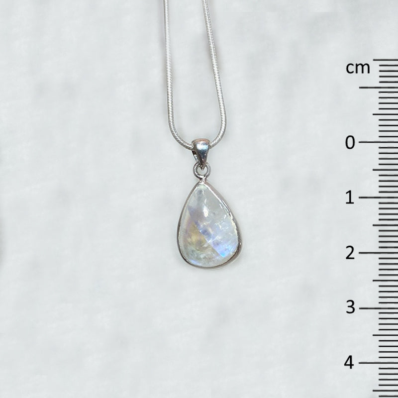 Teardrop Rainbow Moonstone Pendant
