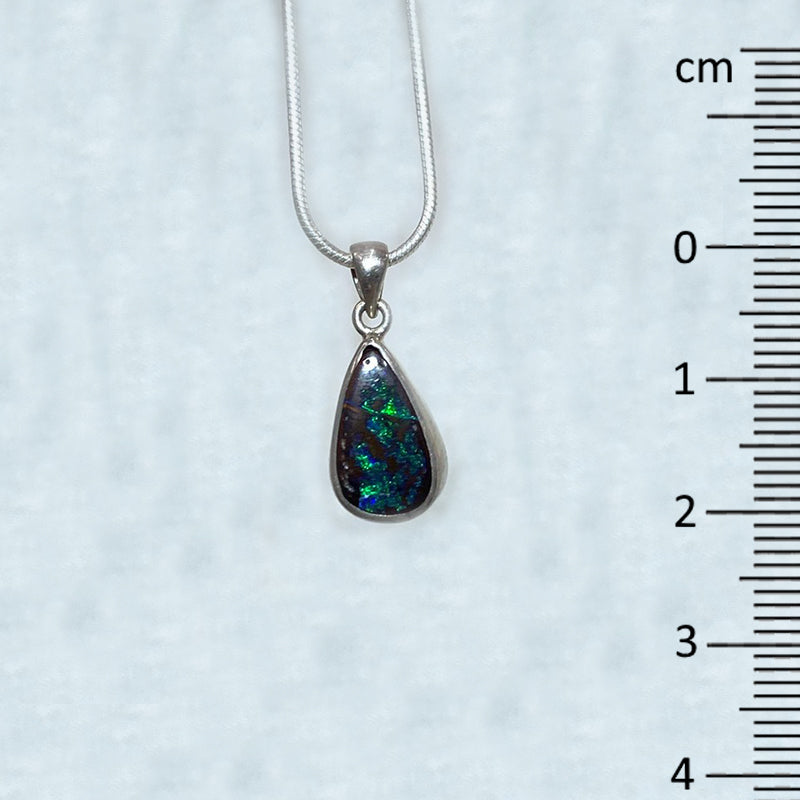 Teardrop Boulder Opal Pendant