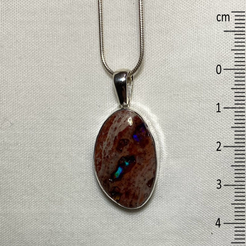 Freeform Mexican Fire Opal Pendant