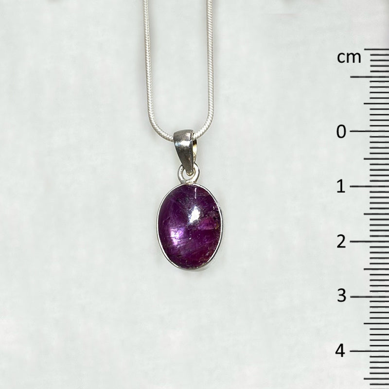 Oval Star Ruby Pendant