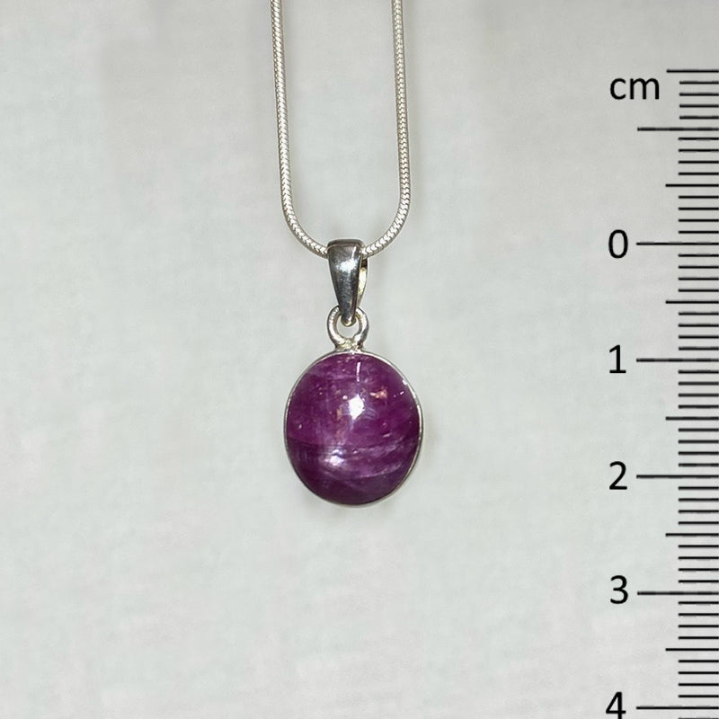 Oval Star Ruby Pendant