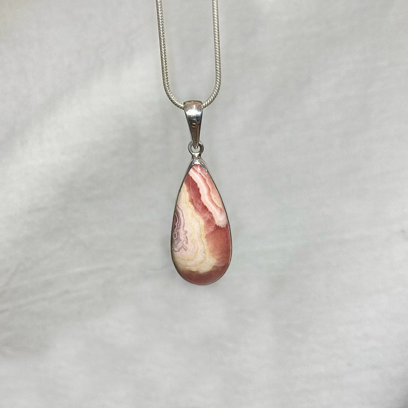Teardrop Rhodochrosite Pendant