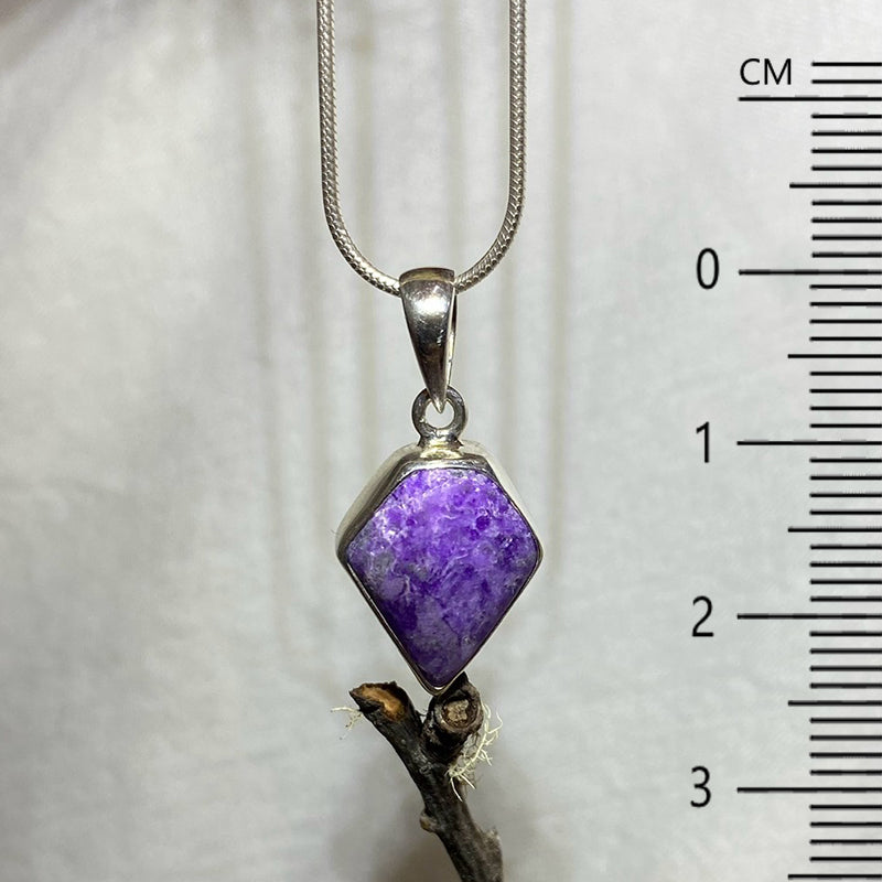 Diamond Shaped Sugilite Pendant