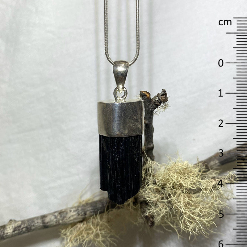 Black Tourmaline Raw Pendant
