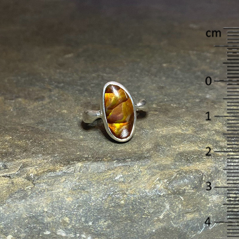 Freeform Mexican Fire Agate Ring- Size 8