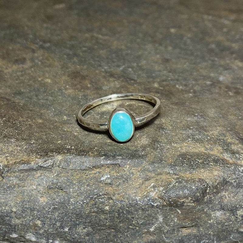 Oval Amazonite Ring- Size 9