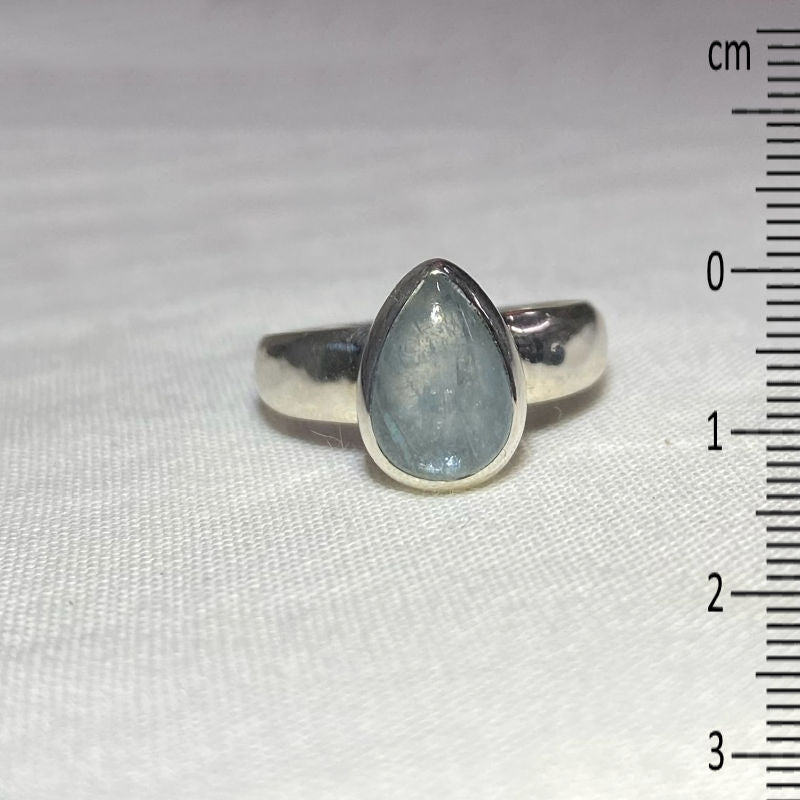 Teardrop Aquamarine Ring- Size 6.5