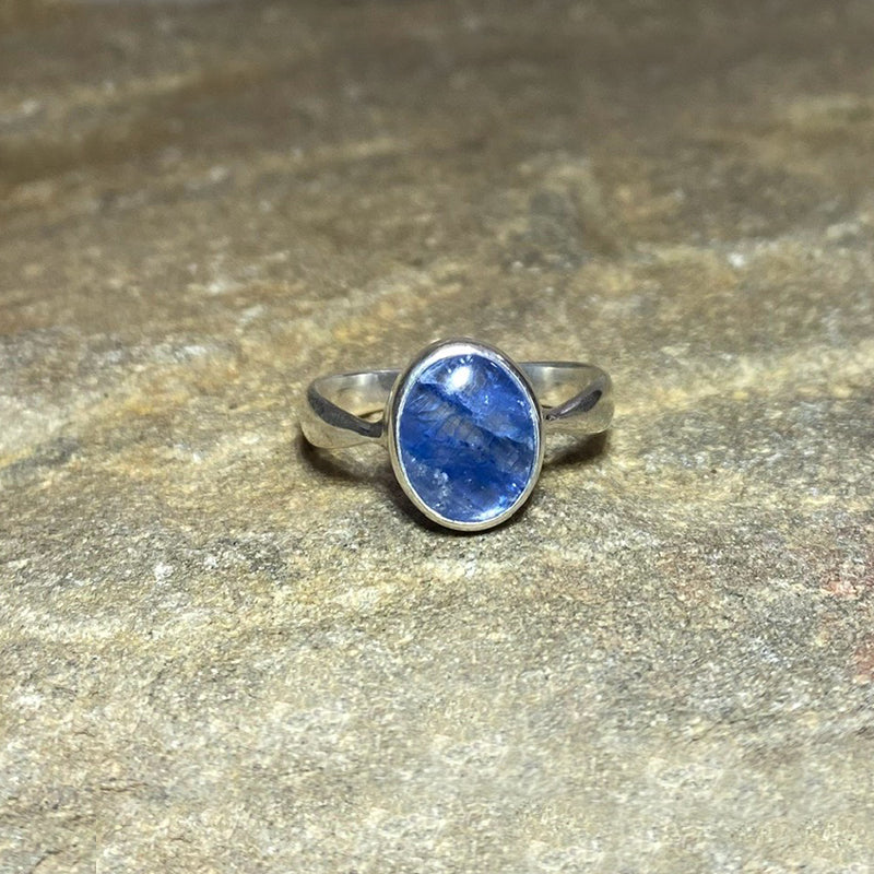 Oval Blue Kyanite Ring- Size 6