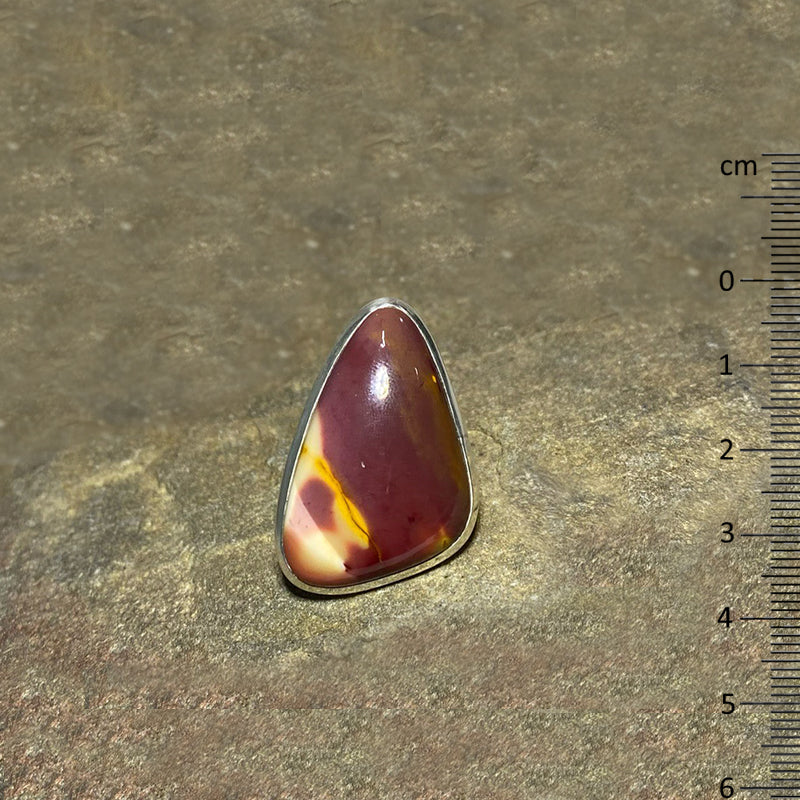 Triangle Mookaite Jasper Ring- Size 9
