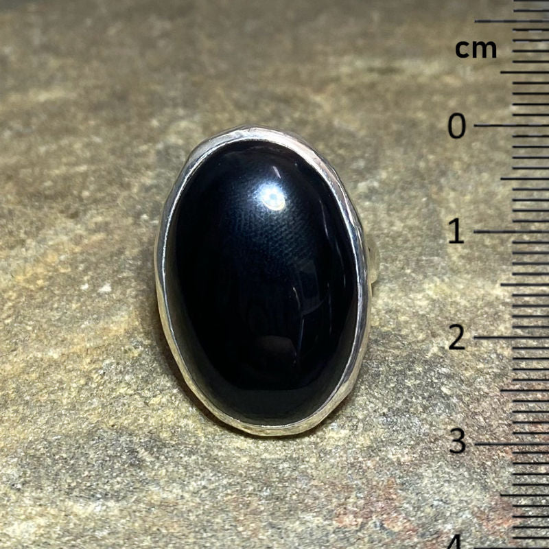 Oval Black Onyx Ring- Size 7