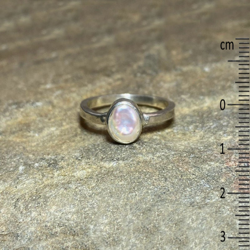 Teardrop Keshi Pearl Ring- Size 6