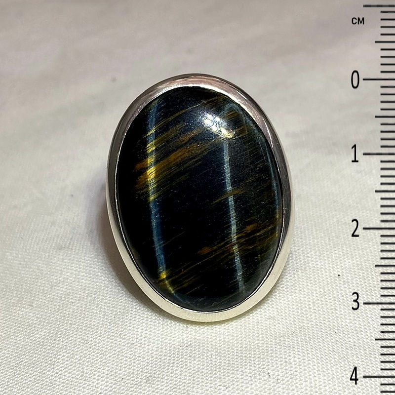 Oval Hawkeye Ring- Size 8.5