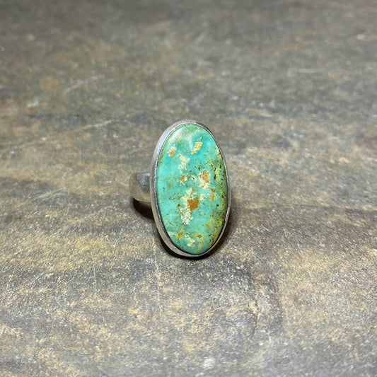 Oval Turquoise Ring- Size 7