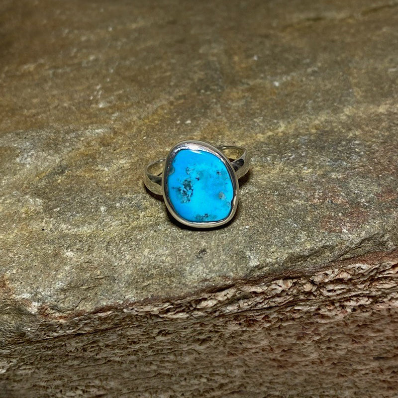 Freeform Turquoise Ring- Size 7.5