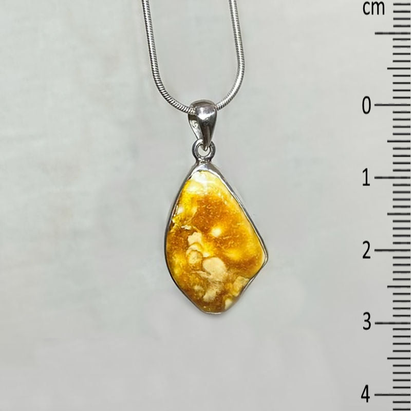 Freeform Butterscotch Amber Pendant