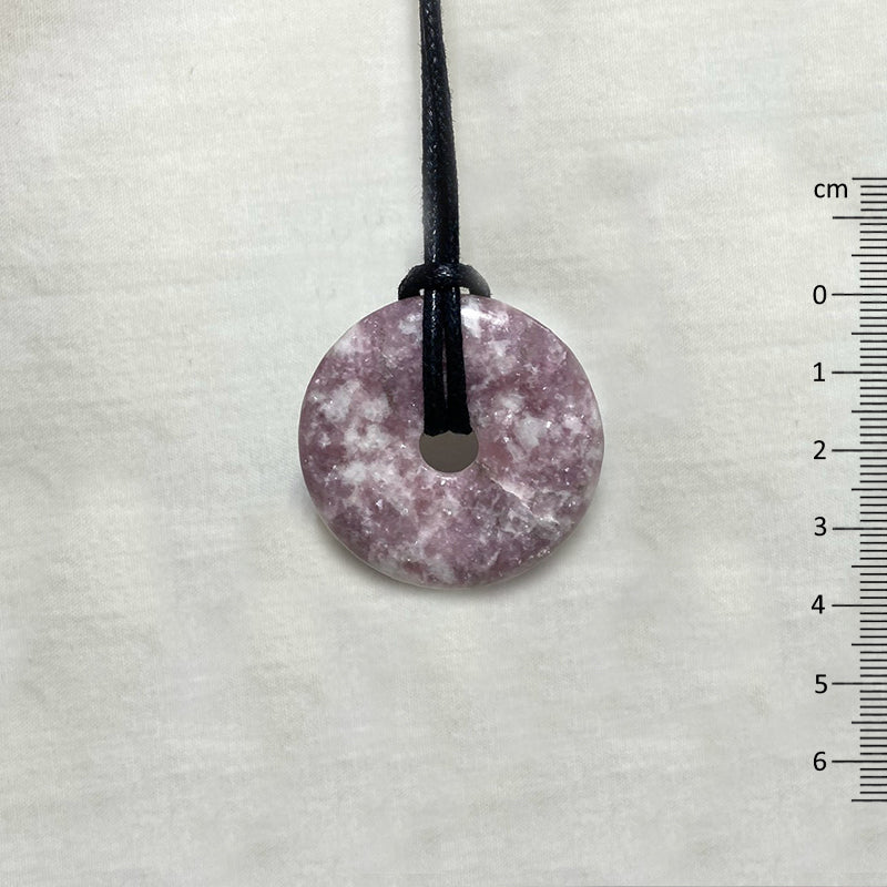 Adjustable Corded Round Lepidolite Necklace