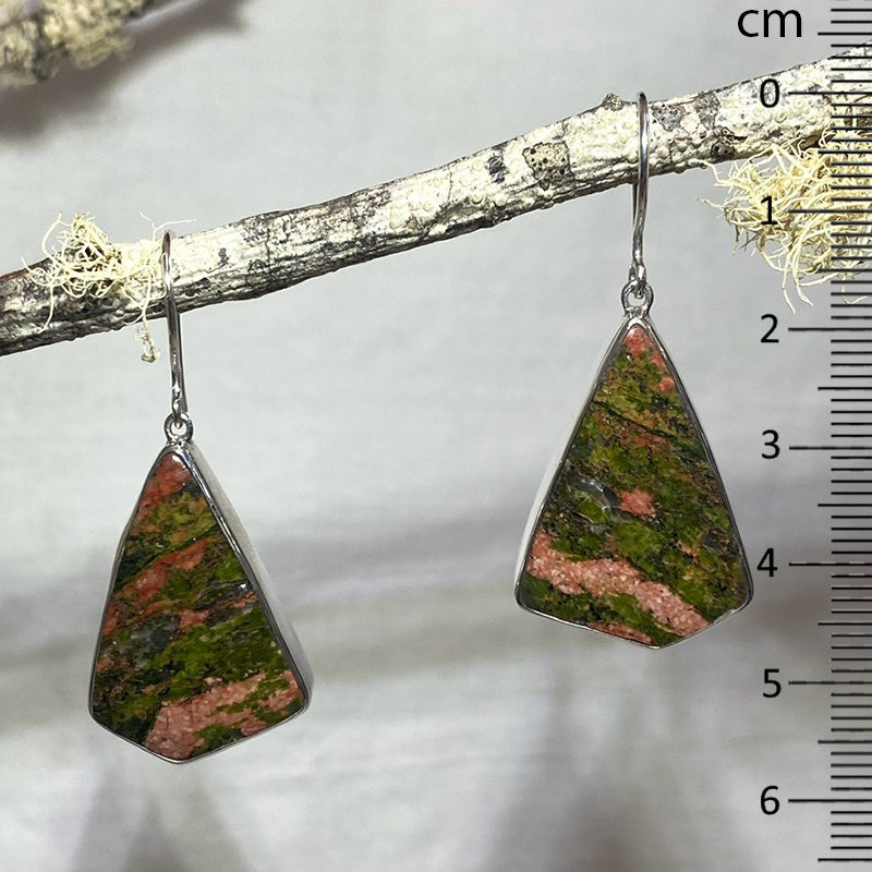 Freeform Unakite Earrings