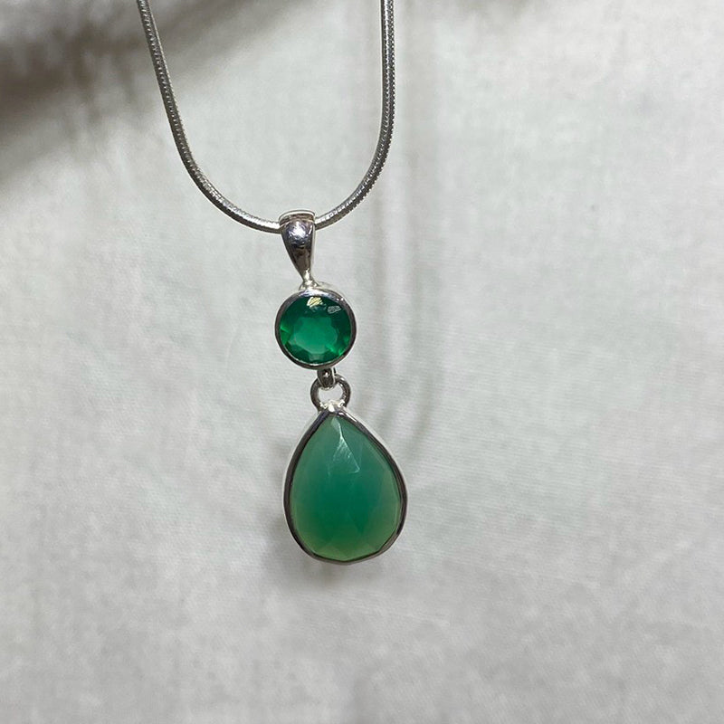 Green Chalcedony Pendant