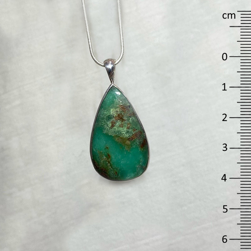 Teardrop Chrysoprase Pendant