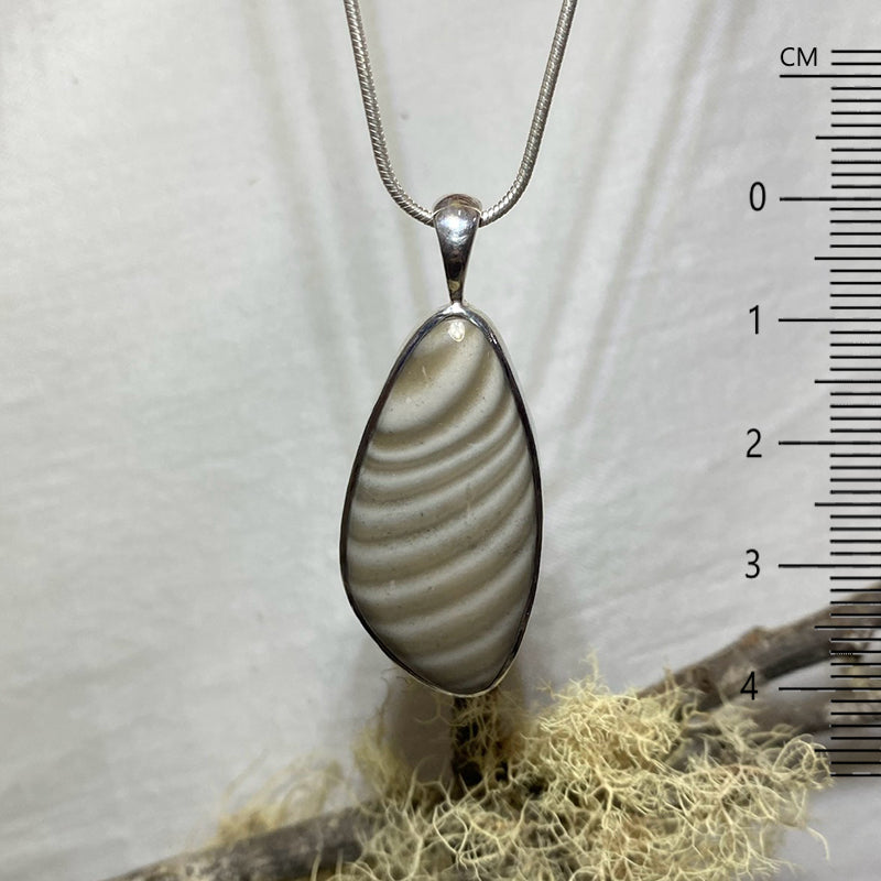 Freeform Polish Flint Stone Pendant