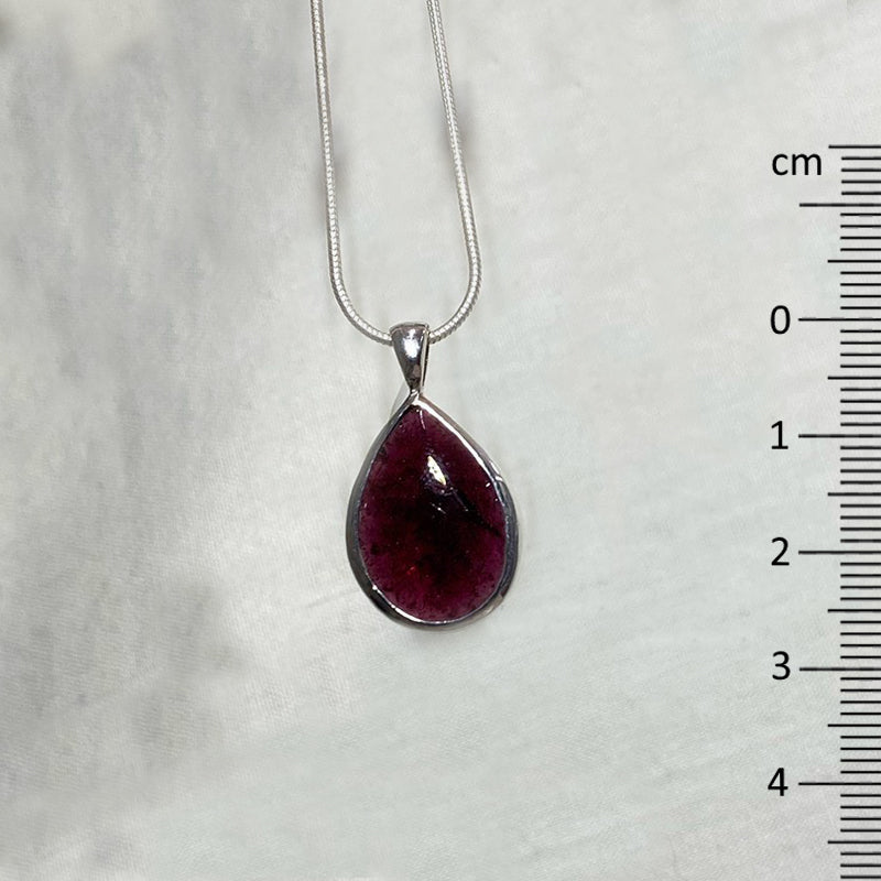 Teardrop Garnet Pendant