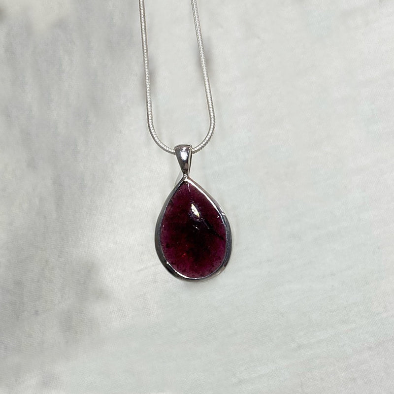 Teardrop Garnet Pendant