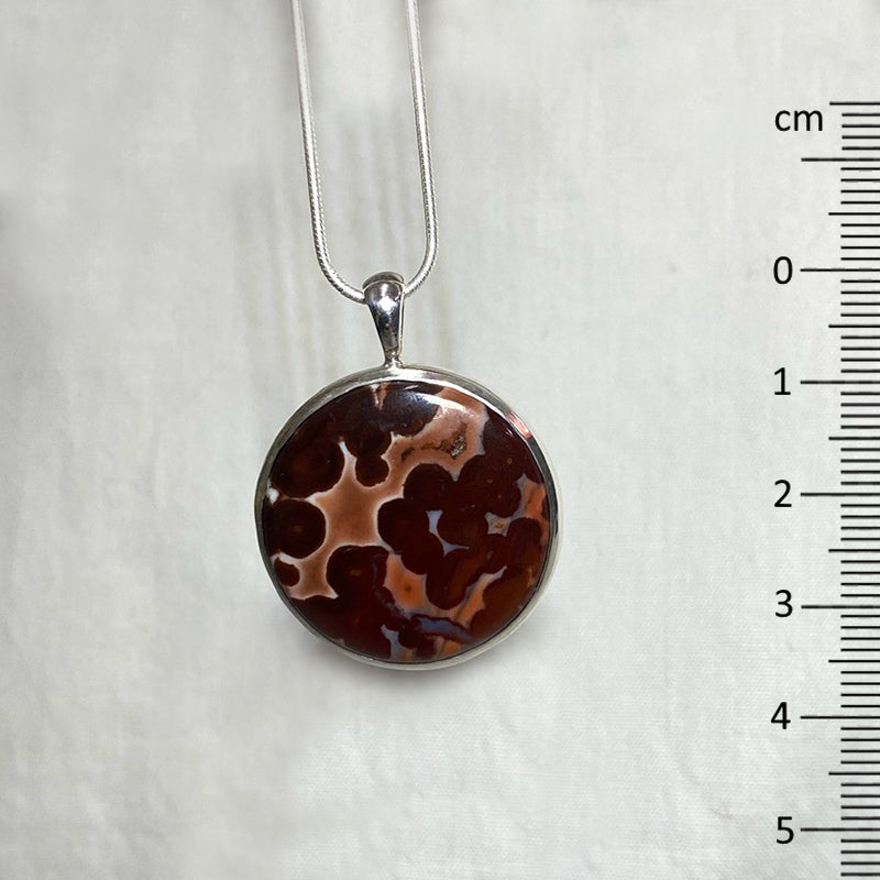Round Orbicular Jasper Pendant