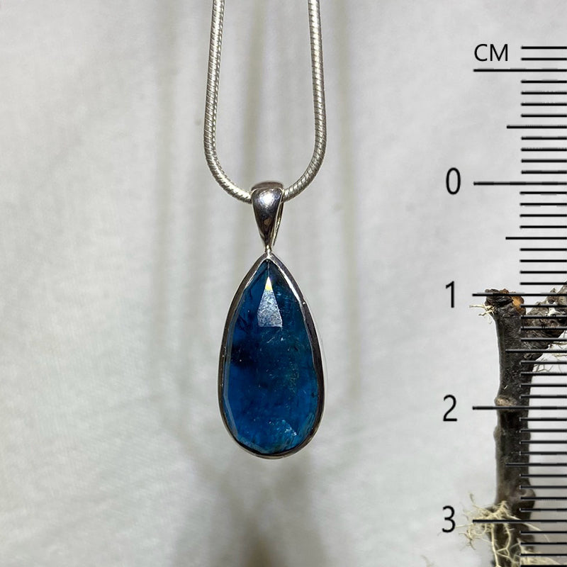 Teardrop Faceted Ocean Kyanite Pendant