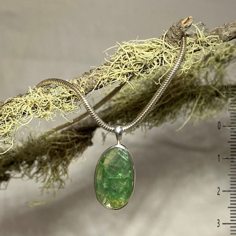 Oval Green Kyanite Pendant