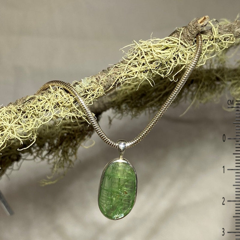 Oval Green Kyanite Pendant