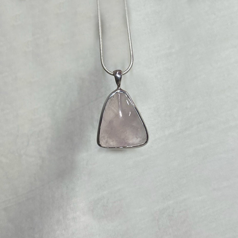 Freeform Rose Quartz Pendant
