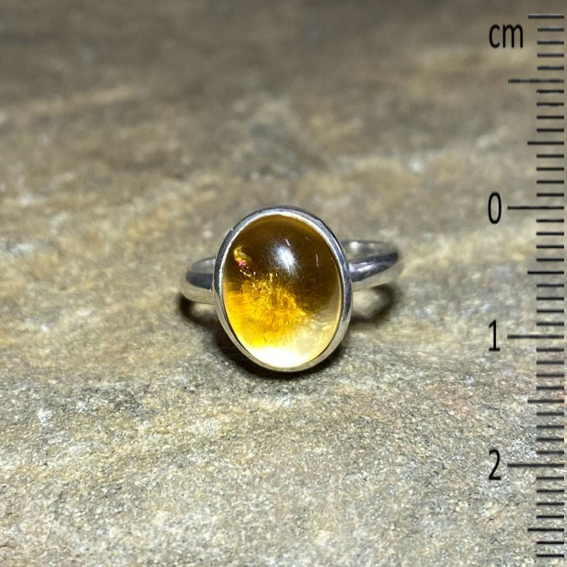 Oval Citrine Ring- Size 6